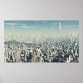 Toekomstige stad - Poster (Voorkant)
