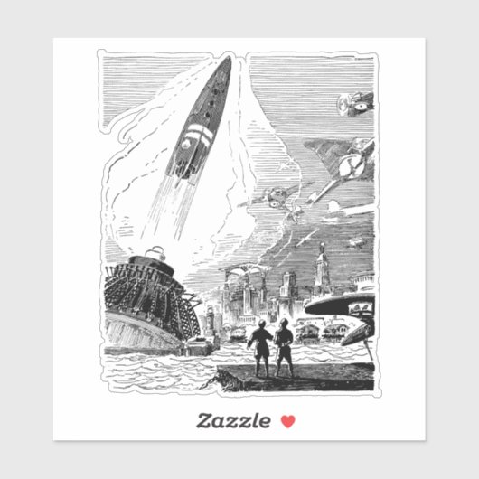 Toekomstige stad sticker (Vel)