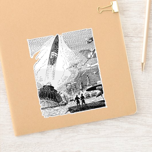 Toekomstige stad sticker (Notitieboek)