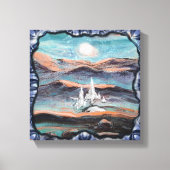 Toekomstige stad van licht canvas afdruk (Voorkant)