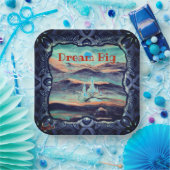 Toekomstige stad van licht droomgroot papieren bordje (Feest)