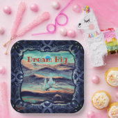 Toekomstige stad van licht droomgroot papieren bordje (Feest)