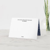 Toekomstige stad van licht feestdagen kaart (Achterkant)