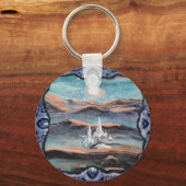 Toekomstige stad van licht sleutelhanger (Voorkant)