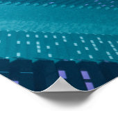 Toekomstige stadscentrum met wolkenkrabbers in neo poster (Hoek)