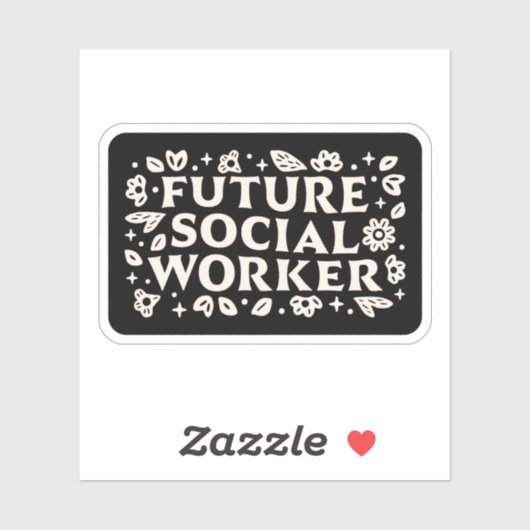 Toekomstige student maatschappelijk werker sticker (Vel)