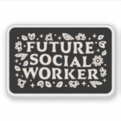 Toekomstige student maatschappelijk werker sticker (Voorkant)