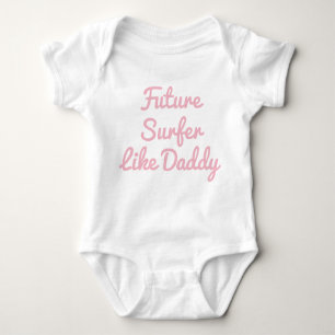Toekomstige Surfer als papa Baby Bodysuit