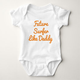 Toekomstige Surfer als papa Baby Bodysuit