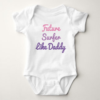 Toekomstige Surfer als papa Baby Bodysuit