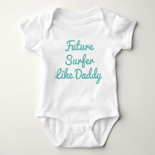 Toekomstige Surfer als papa Baby Bodysuit (Voorkant)