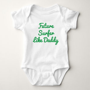 Toekomstige Surfer als papa Baby Bodysuit