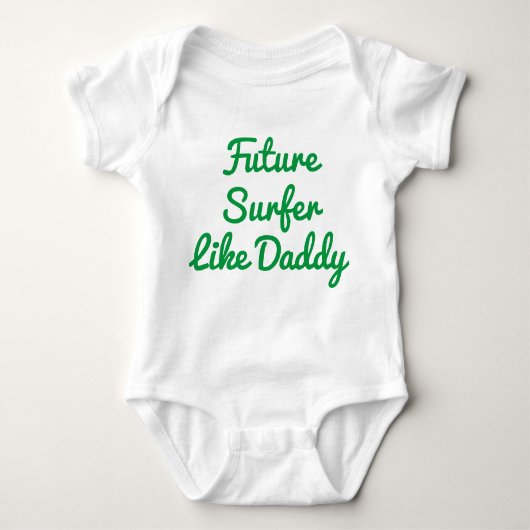 Toekomstige Surfer als papa Baby Bodysuit (Voorkant)