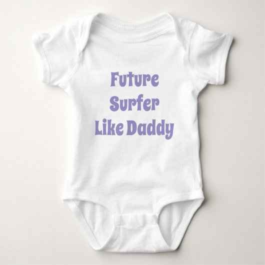 Toekomstige Surfer als papa Baby Bodysuit (Voorkant)
