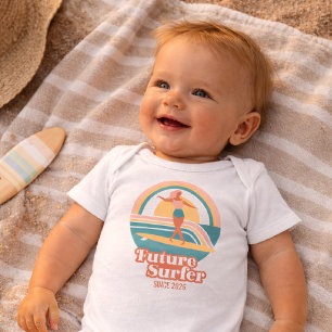 Toekomstige Surfer Baby Body Retro Strand Romper