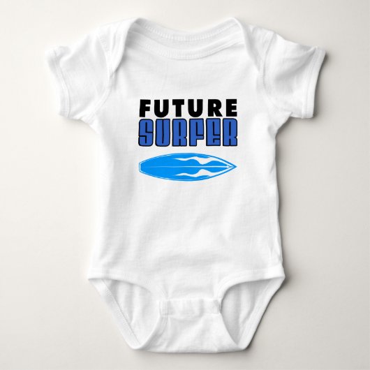 Toekomstige Surfer Blue Surf Board Romper (Voorkant)