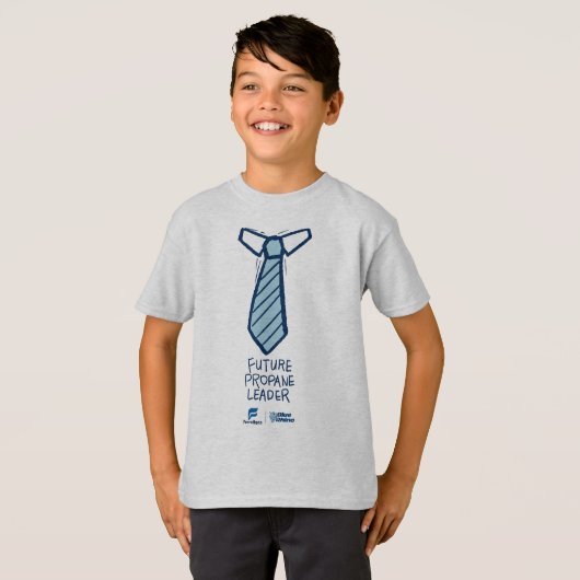 Toekomstige T-shirt van Leader Stropdas Boys - Gri (Voorkant volledig)
