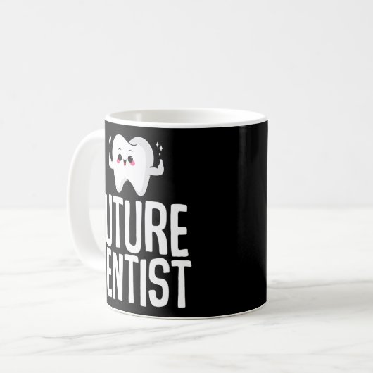 Toekomstige Tandarts Student Tandheelkundige Schoo Koffiemok (Voorkant links)