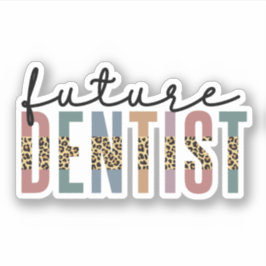 Toekomstige tandheelkundige tandheelkundige tandar sticker