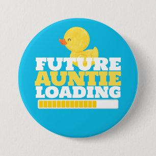 Toekomstige Tante Laadt Eendje Baby Shower Ronde Button 7,6 Cm