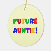 Toekomstige tante primaire kleuren T-shirts en ges Keramisch Ornament (Links)