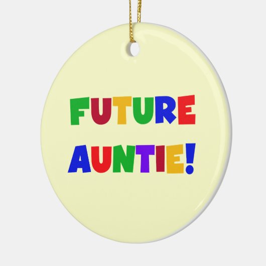 Toekomstige tante primaire kleuren T-shirts en ges Keramisch Ornament (Links)