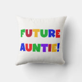 Toekomstige tante primaire kleuren T-shirts en ges Kussen (Achterkant)