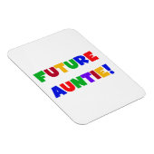 Toekomstige tante primaire kleuren T-shirts en ges Magneet (Rechterzijde)