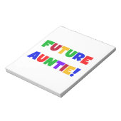 Toekomstige tante primaire kleuren T-shirts en ges Notitieblok (Linkerzijde)