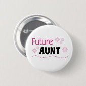 Toekomstige tante ronde button 5,7 cm (Voorkant /achterkant)