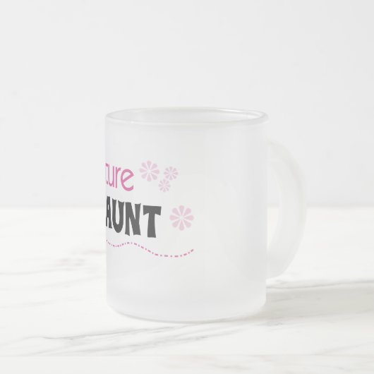 Toekomstige tante Tshirts en cadeaus Matglas Koffiemok (Voorkant rechts)