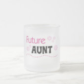 Toekomstige tante Tshirts en cadeaus Matglas Koffiemok (Center)