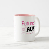 Toekomstige tante Tshirts en cadeaus Tweekleurige Koffiemok (Voorkant rechts)