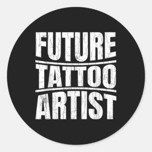 Toekomstige Tattoo Artiest Funny Tattoo Lover Tatt Ronde Sticker