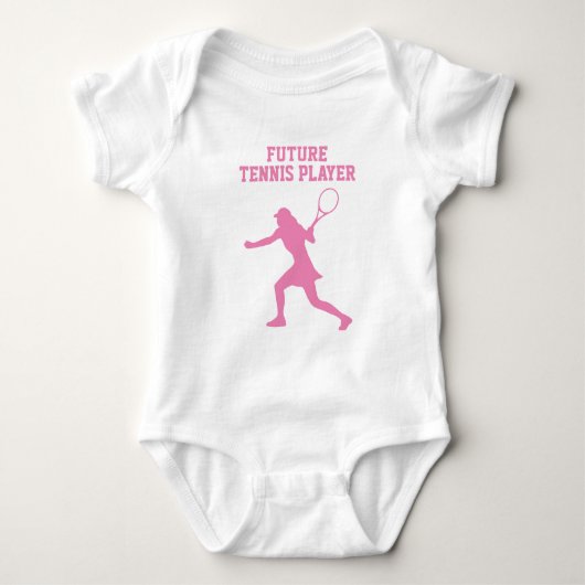 Toekomstige tennisspeler schattige baby bodysuit v (Voorkant)