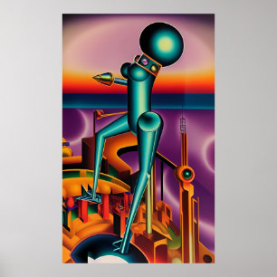 Toekomstige teruggave - Ken Gage Surreal Art Poster
