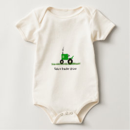 "Toekomstige Tractor Driver" Baby Green Tractor Romper
