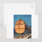 Toekomstige trein briefkaart (Voorkant / Achterkant)