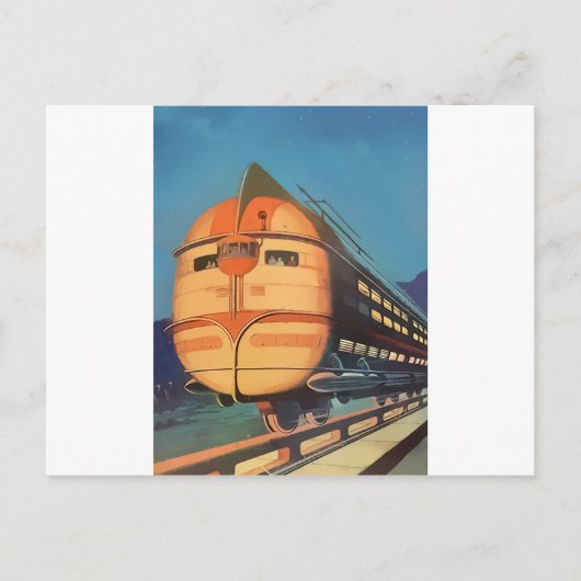 Toekomstige trein briefkaart (Voorkant)