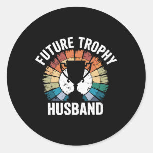 Toekomstige trofee-echtgenoot  ronde sticker