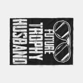 Toekomstige trofee verloofde bruidegom om echtgeno fleece deken (Voorkant (Horizontaal))