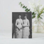 Toekomstige tsarina Alexandra van Rusland en zus I Briefkaart (Staand voorkant)