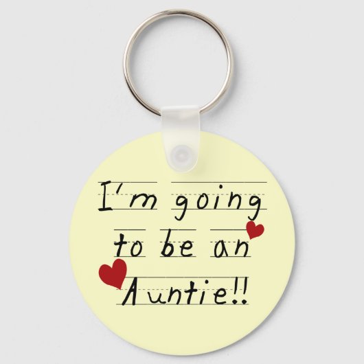 Toekomstige twitteknoppen en cadeautjes Kind afdru Sleutelhanger (Voorkant)