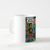 Toekomstige Tycoon Retro Pop Art Motivatie Mok (Voorkant links)