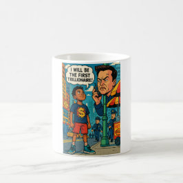 Toekomstige Tycoon Retro Pop Art Motivatie Mok