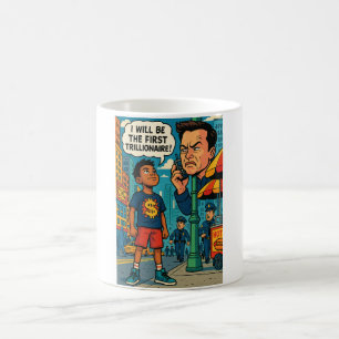 Toekomstige Tycoon Retro Pop Art Motivatie Mok