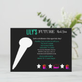 Toekomstige uitnodiging tot Baby shower van Rocker (Staand voorkant)