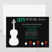 Toekomstige uitnodiging tot Baby shower van Rocker (Voorkant / Achterkant)