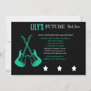 Toekomstige uitnodiging tot Baby shower van Rocker