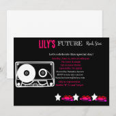 Toekomstige uitnodiging tot Baby shower van Rocker (Voorkant / Achterkant)